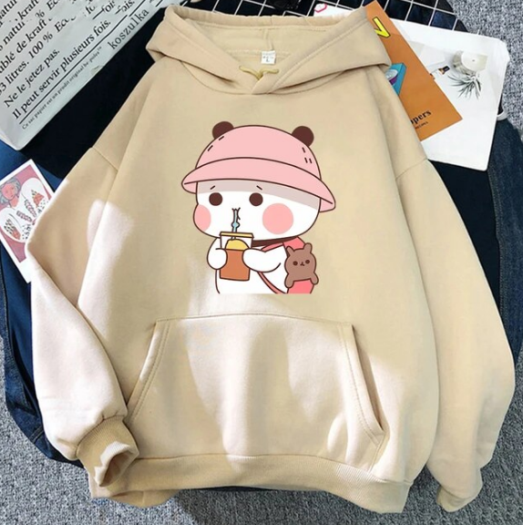 Bubu and Dudu Hoodie Women Aesthetic Graphic Kawaii Bubble Tea Hoodies Sweatshirts - DUGO