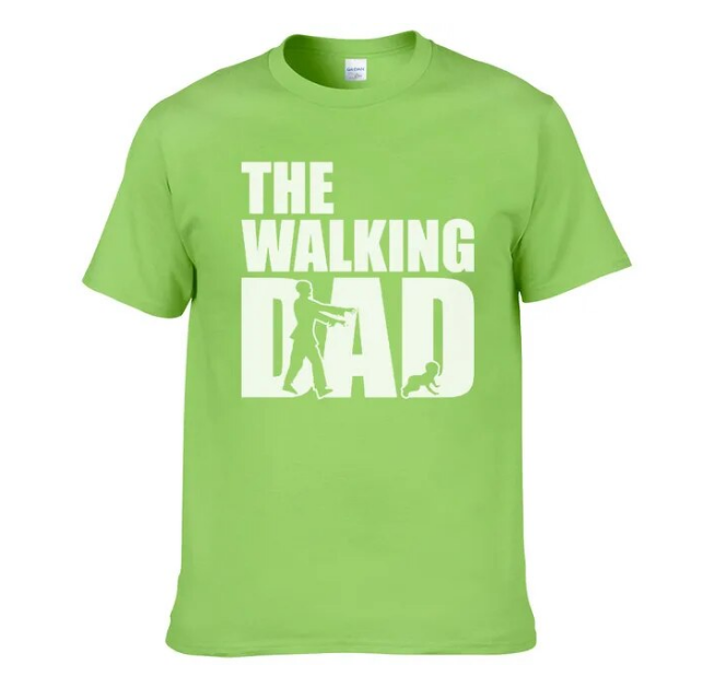 Tshirts Printed The Walking Dad Hip Hop Blouse Men - DUGO