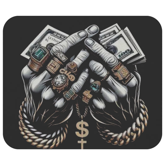 Mousepad A Stack Of Money Bills Forming A Praying Hands Gesture - DUGO