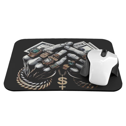 Mousepad A Stack Of Money Bills Forming A Praying Hands Gesture - DUGO