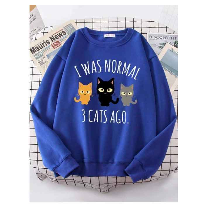 I Was Normal 3 Cats Ago Sweatshirt Sportswear