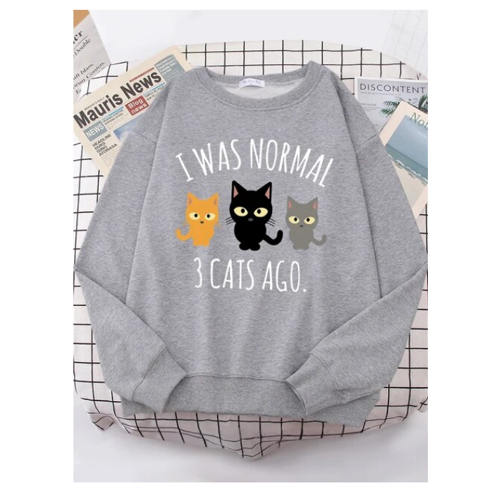 I Was Normal 3 Cats Ago Sweatshirt Sportswear