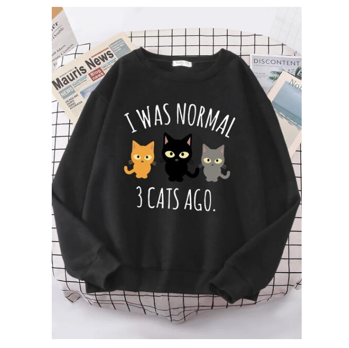 I Was Normal 3 Cats Ago Sweatshirt Sportswear