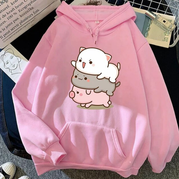 Peach And Rubber Hoodies Sweatshirts