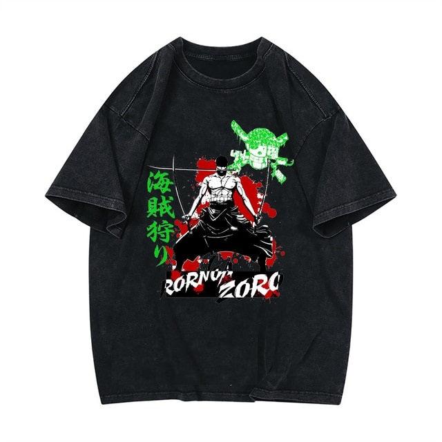 One Piece Tshirt Men Cotton Short Sleeve
