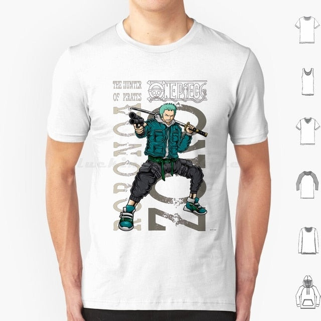 Onepice Zoro Character Street Wear Clothes Tshirt