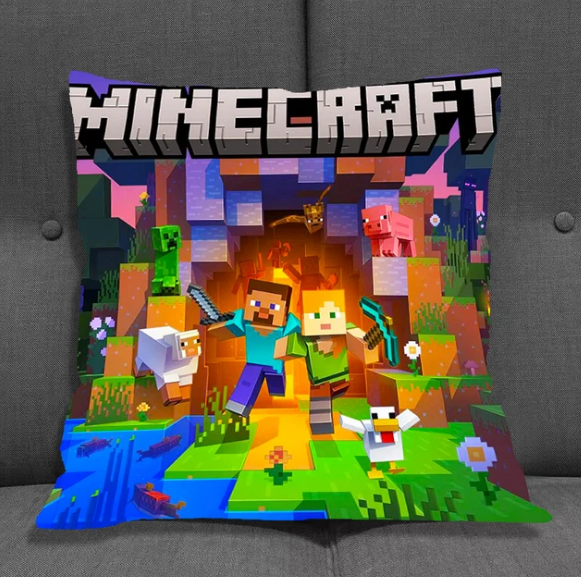 Minecraft Themed Pillow Covers For Bed