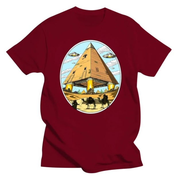 Alien Pyramids UFO Graphic Streetwear Egyptian Mythology Ancient Gods Tshirts - DUGO