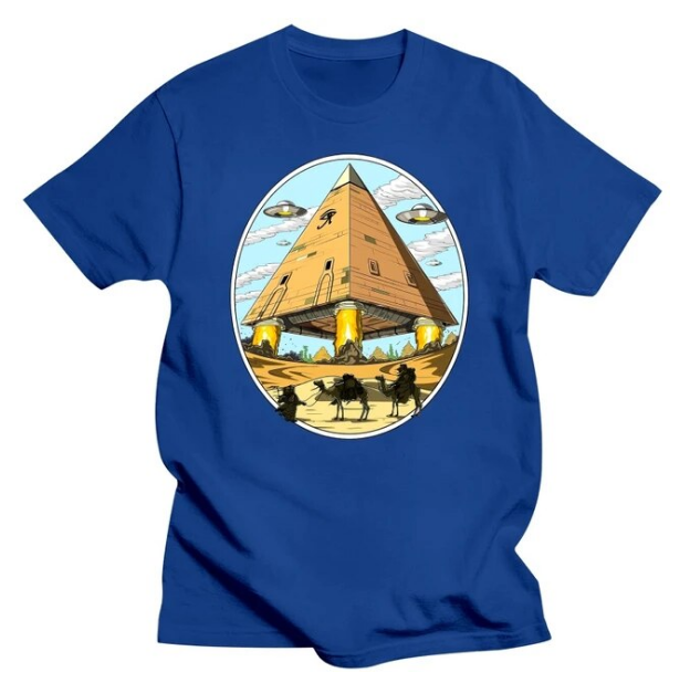 Alien Pyramids UFO Graphic Streetwear Egyptian Mythology Ancient Gods Tshirts - DUGO