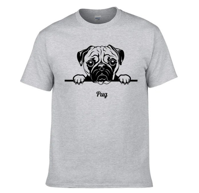 Tshirt New Cotton Short Sleeve Cute Dog