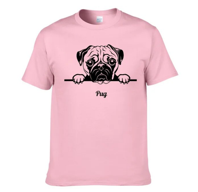 Tshirt New Cotton Short Sleeve Cute Dog