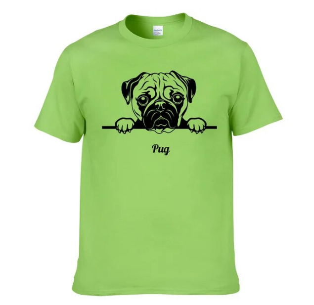 Tshirt New Cotton Short Sleeve Cute Dog