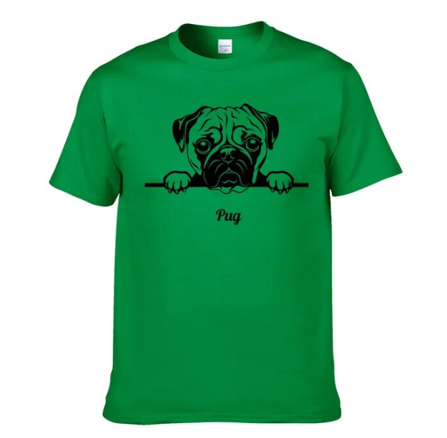 Tshirt New Cotton Short Sleeve Cute Dog