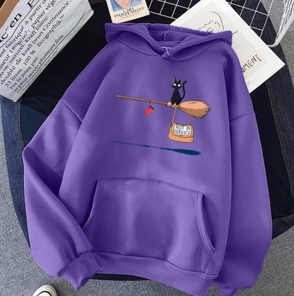 Kiki Delivery Service Cartoons Anime Women Hoodies Sweatshirt