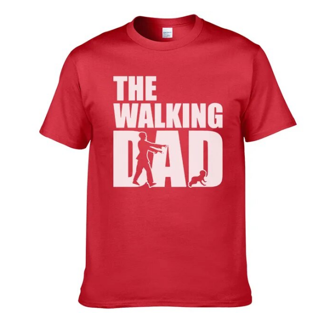 Tshirts Printed The Walking Dad Hip Hop Blouse Men - DUGO