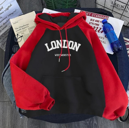 London Westminster Street Letter Print Woman Hoodies Fashion Sweatshirt Casual