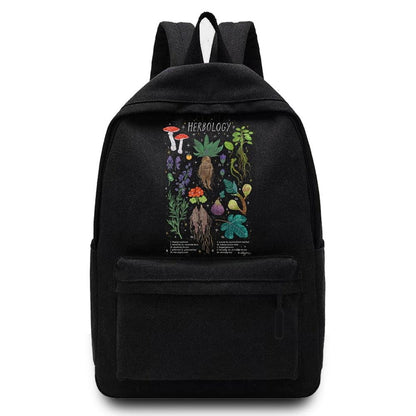 Backpack Version Mushroom Printed Middle School Student Schoolbag Casual Back Pack