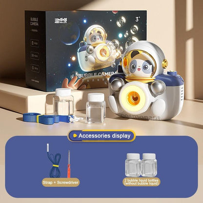 Space Theme Bubble Camera Electric Spray Bubbles Machine