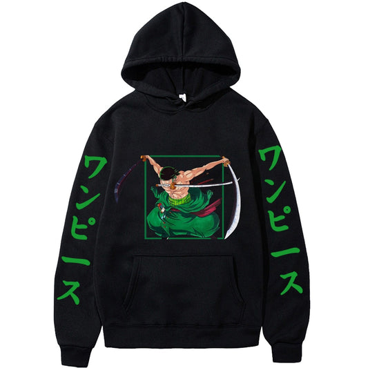 Roronoa Zoro Manga Hoodies Printed Pullover Sweatshirts Long Sleeve