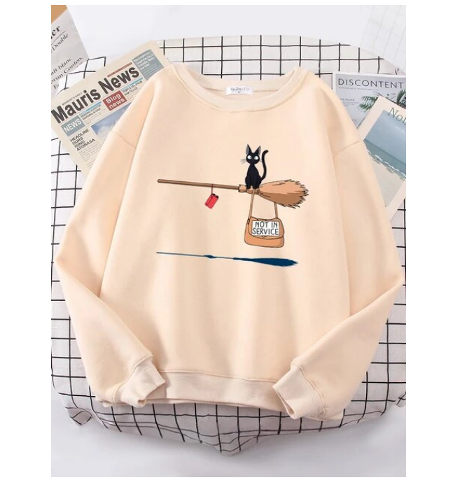 Kiki Delivery Service Cartoons Anime Sweatshirt Fashion