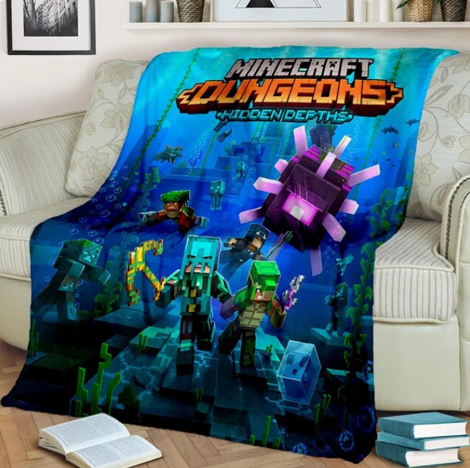 Minecraft Dungeons Soft Throw Blanket For Home Bedroom