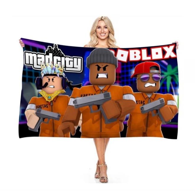 Roblox Virtual World Series 3D Digital Printing Beach Towel - DUGO