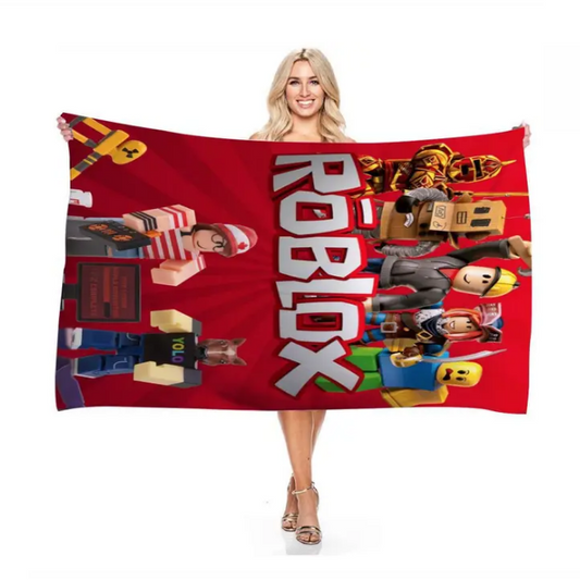 Roblox Virtual World Series 3D Digital Printing Rectangular Beach Towel - DUGO