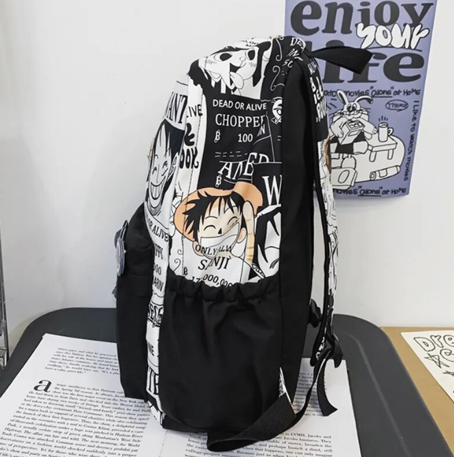 One Piece Backpack Anime Teens Casual Students School Bag