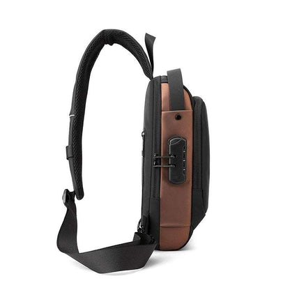 chest bag shoulder bag men crossbody bag waterproof usb shoulder ba