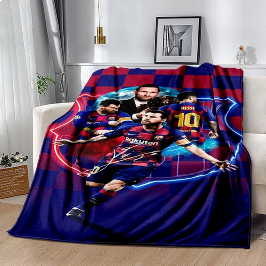 Messi Pattern Blanket Multi Functional Travel