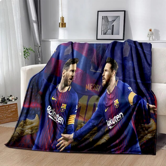 Messi Pattern Blanket Multi Functional Travel Creative