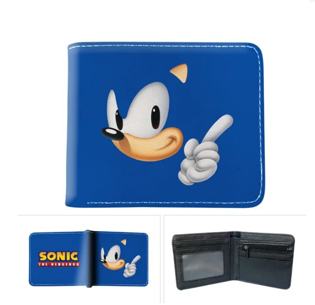 Sonic Wallet Cartoon Coin Purse For Young Fans Of the Blue Hedgehog