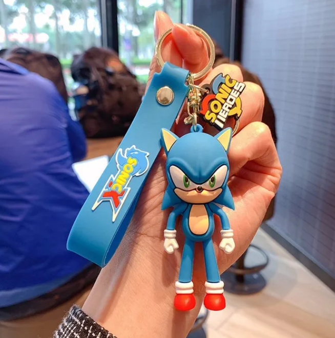 Sonic Accessories New Anime Figure Car Keychain Cute