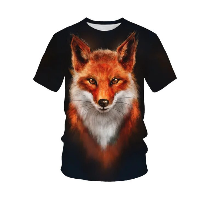 Fashion Fox Picture Tshirts Casual Print Tees