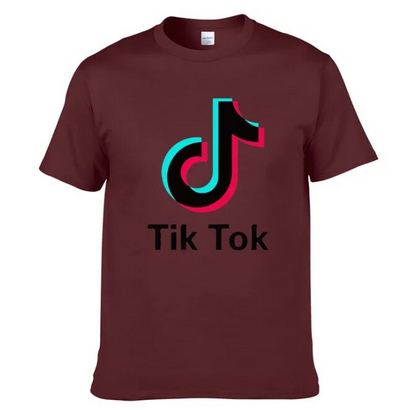 Tshirt TikTok Fashion Style Cotton Street Apparel Hip Hop Short Sleeve