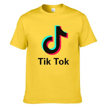 Tshirt TikTok Fashion Style Cotton Street Apparel Hip Hop Short Sleeve