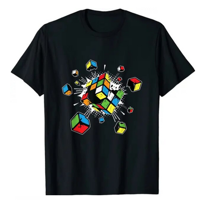 Exploding Rubix Rubiks Rubics Cube Tshirt Unisex Casual