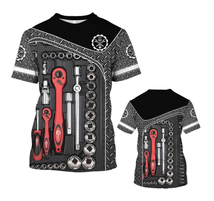 Tshirt Mechanical Maintenance Tool Short Sleeved Fashion - DUGO