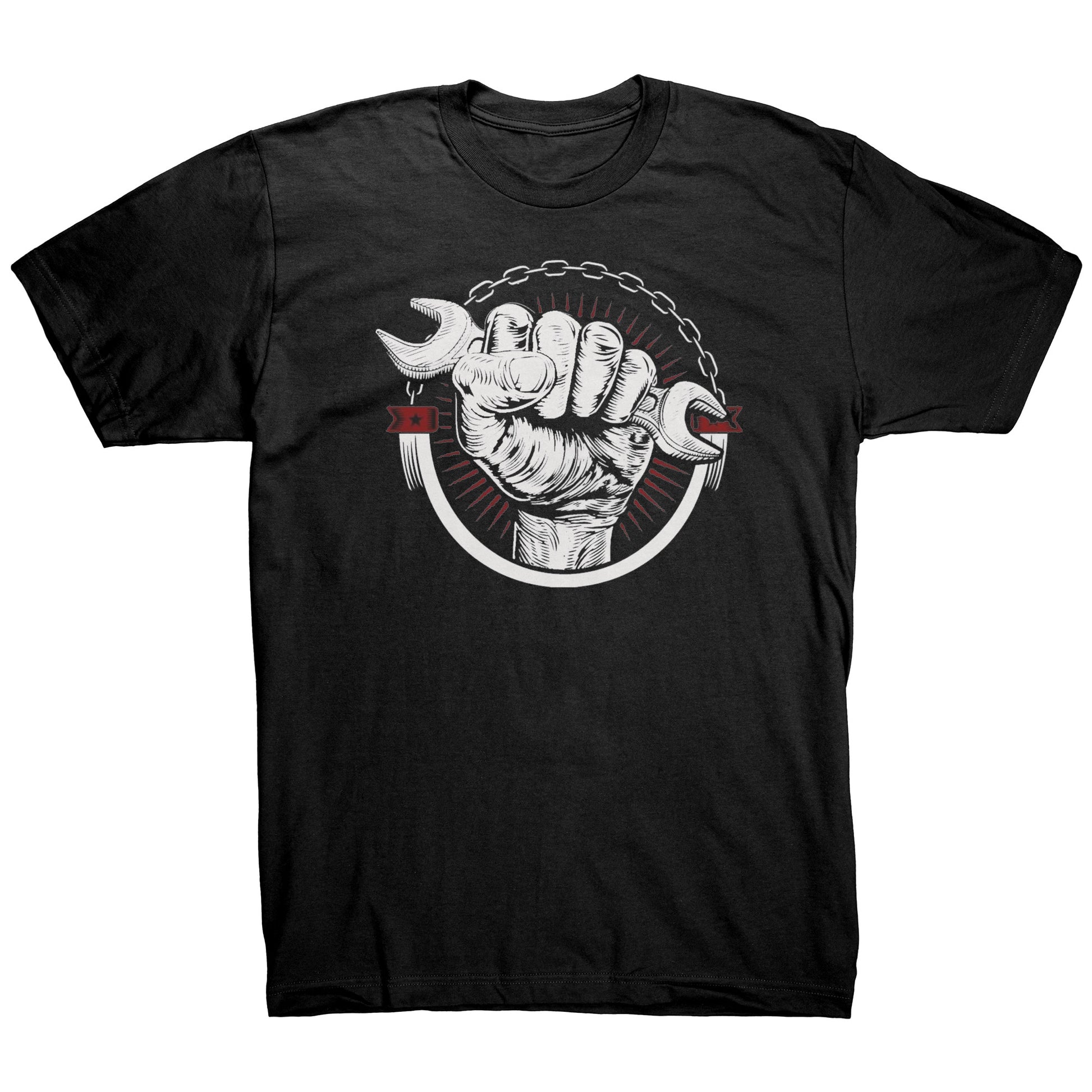 Tshirt Hand Holding Spanner Fashion - DUGO