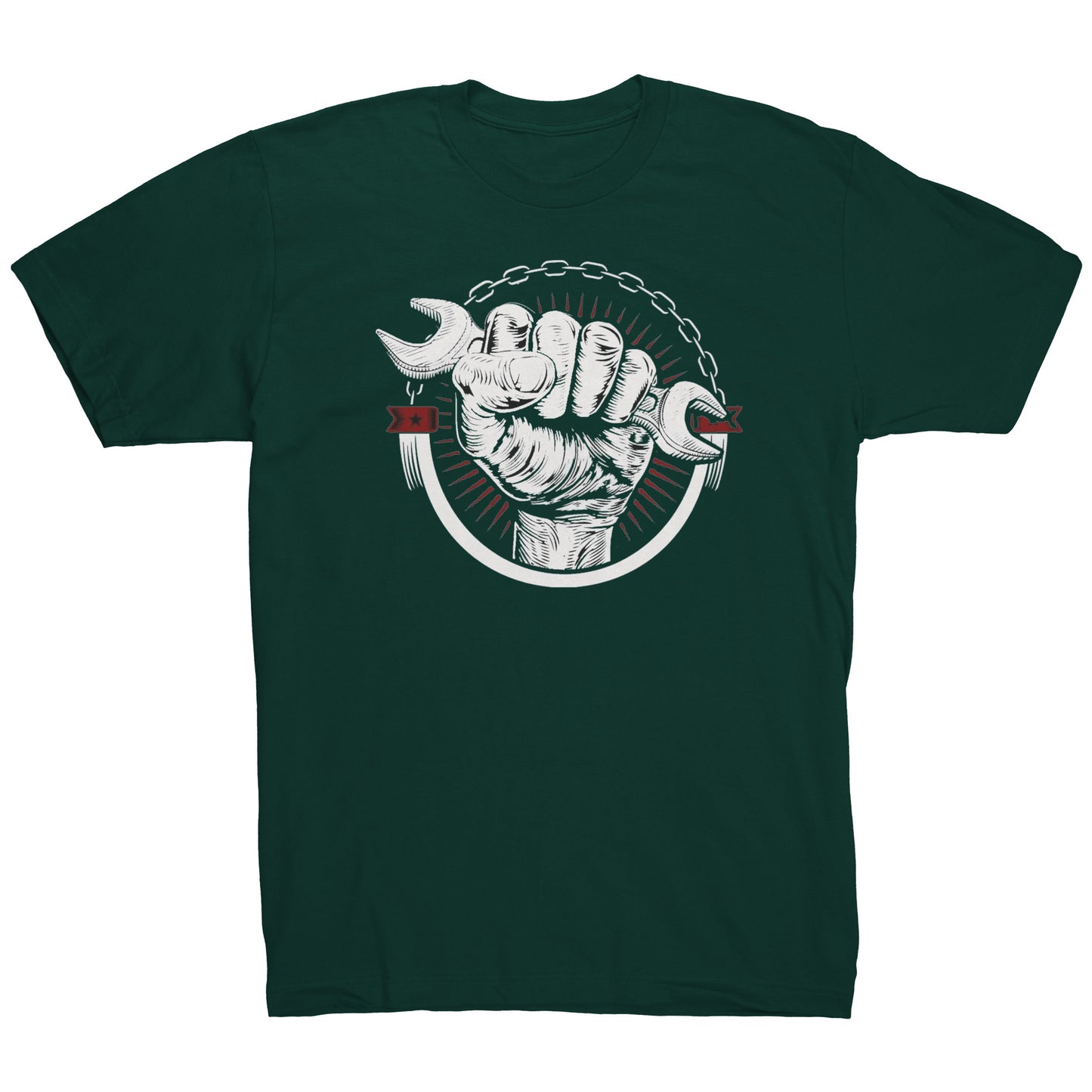Tshirt Hand Holding Spanner Fashion - DUGO
