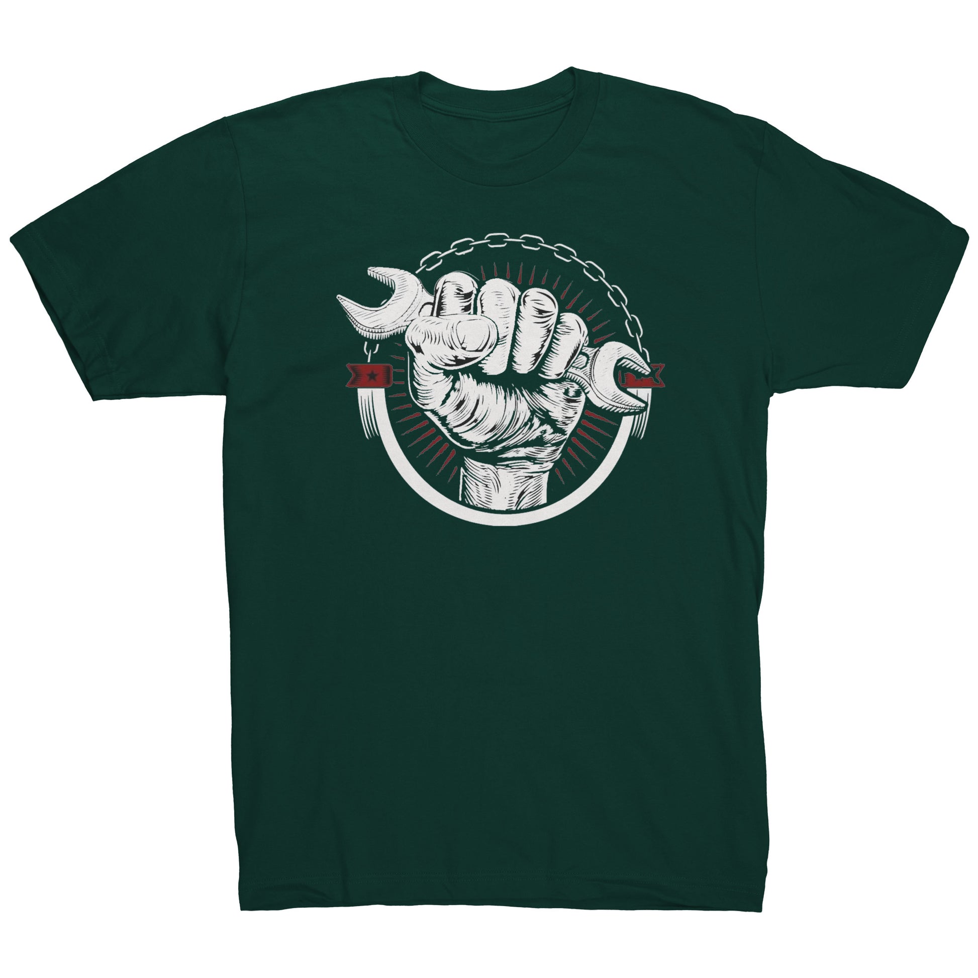 Tshirt Hand Holding Spanner Fashion - DUGO