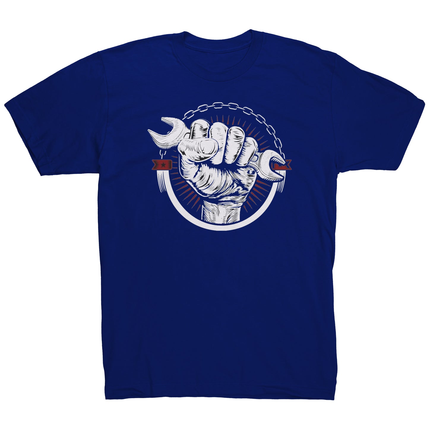 Tshirt Hand Holding Spanner Fashion - DUGO