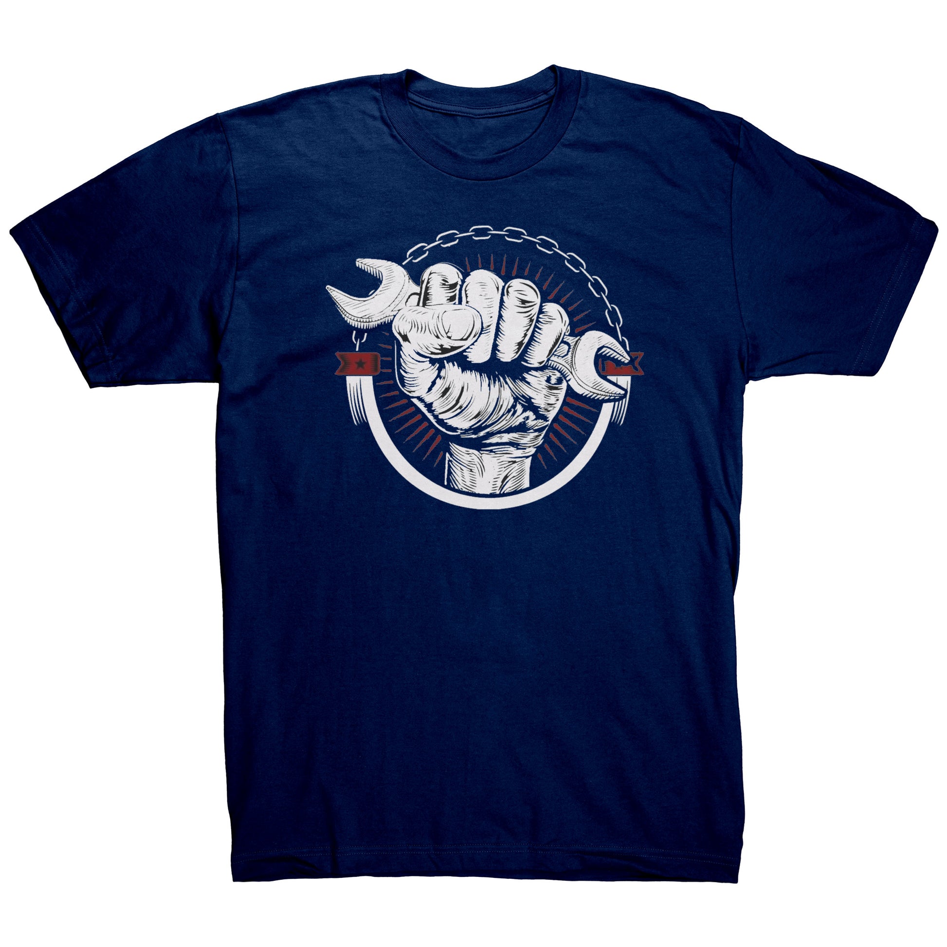 Tshirt Hand Holding Spanner Fashion - DUGO