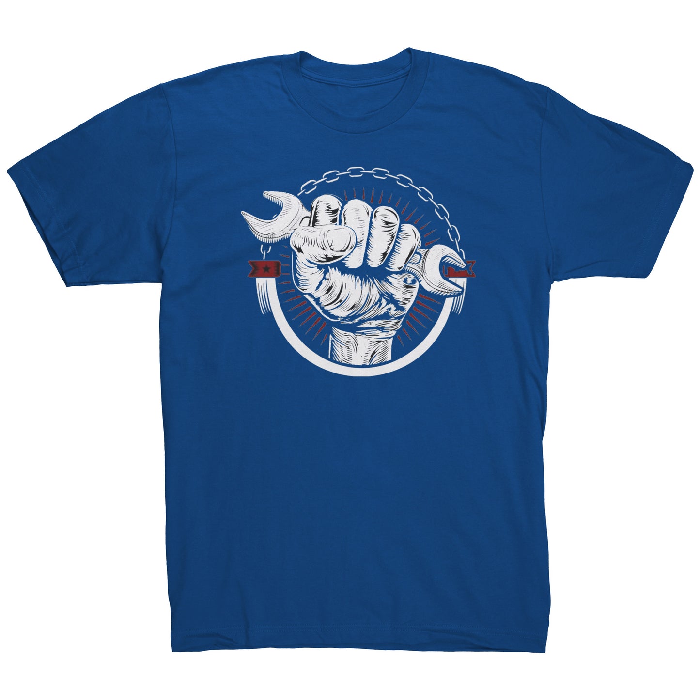 Tshirt Hand Holding Spanner Fashion - DUGO