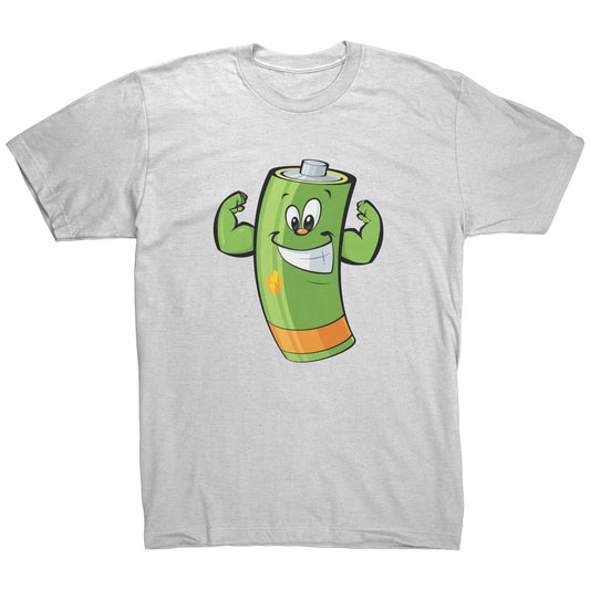 Tshirt Print Green Battery - DUGO