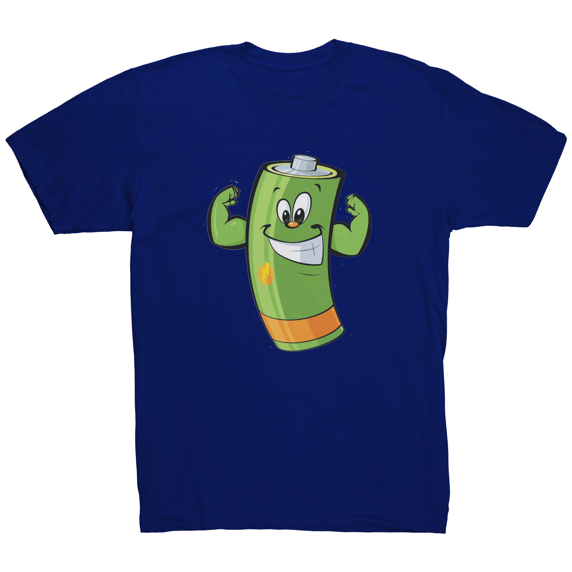 Tshirt Print Green Battery - DUGO