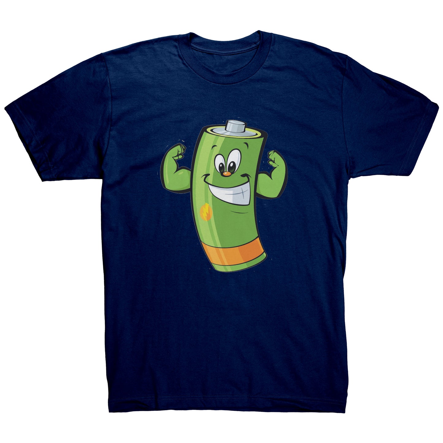 Tshirt Print Green Battery - DUGO