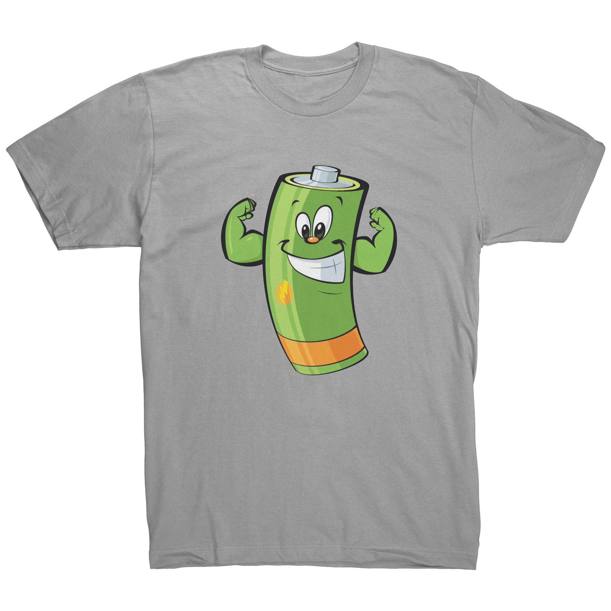 Tshirt Print Green Battery - DUGO