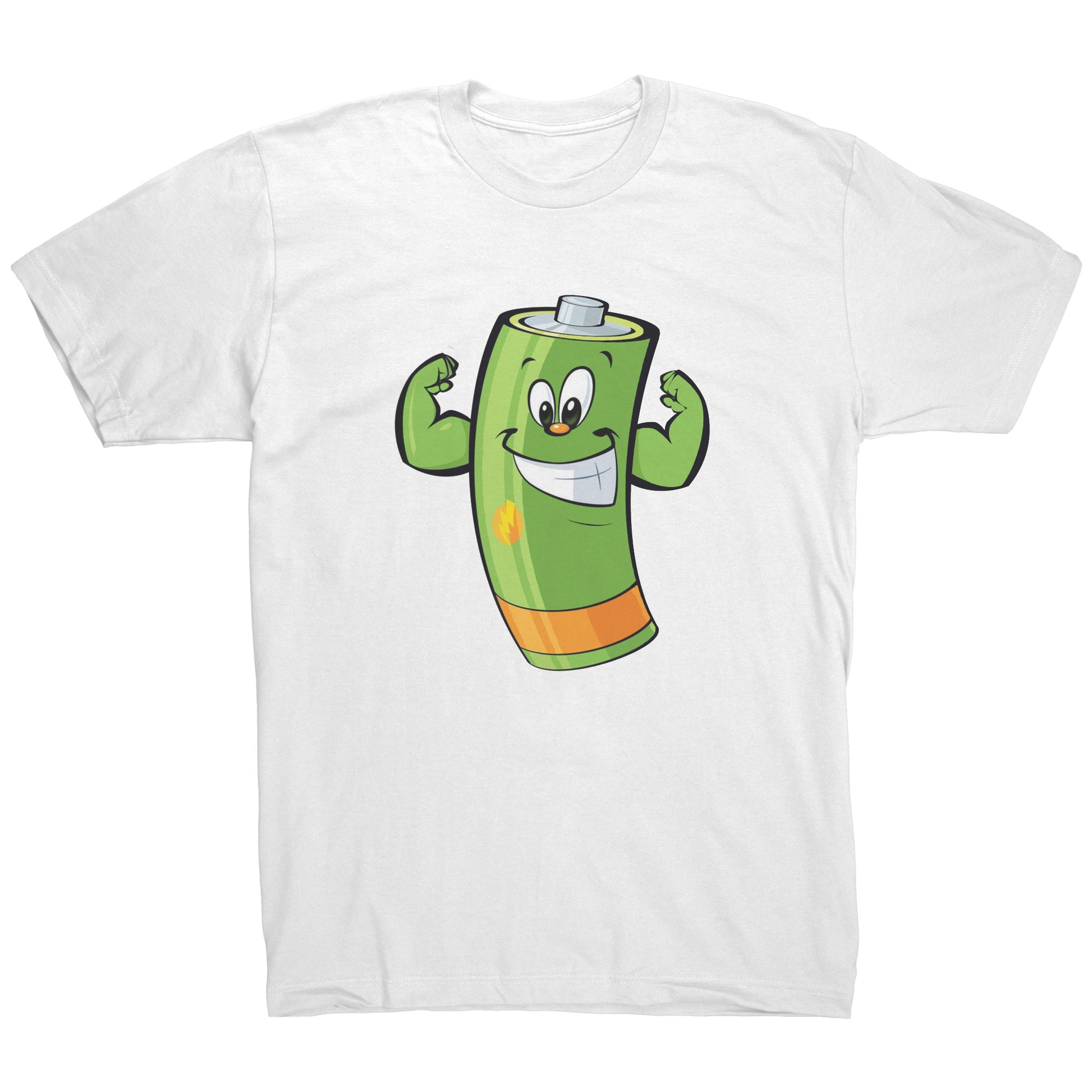 Tshirt Print Green Battery - DUGO