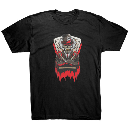 Tshirt Print Skull Wearing Hat Fashion - DUGO